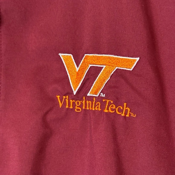 Vintage 90's AKWA Virginia Tech VT Hokies Quarter Zip Pullover Windbreaker Sz M - Picture 4 of 8